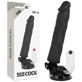 basecock - Penis-Vibrator mit Fernbedienung Schwarz 21 cm