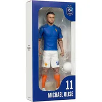 Megableu - Figur FFF Olise Nr. 11 – 20 cm – große Fußballfigur mit 10 Punkten – offizielles Lizenzprodukt der französischen Nationalmannschaft – Fußballspielzeug mit Ball – Geschenkidee für blaue Fans