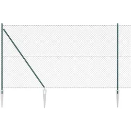 vidaXL Zaunpfosten 10 x 1,5 m Grün/Stahl