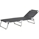 JAN KURTZ Fiam Amigo Dreibeinliege 190 x 58 x 29 cm schwarz klappbar