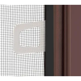 hecht International Fliegengitter mit Aluminiumrahmen 130 x 150 cm Braun
