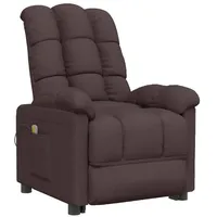 vidaXL Massagesessel 342738 Baumwolle 0 x 0 x 0 cm Braun mit Fernbedienung
