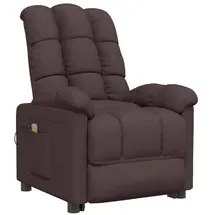 vidaXL Massagesessel 342738 Baumwolle 0 x 0 x 0 cm Braun mit Fernbedienung