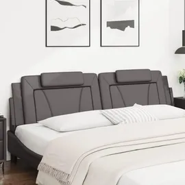 vidaXL Kopfteil-Kissen "Viana" Grau 200 cm Kunstleder