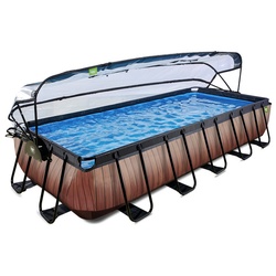 EXIT Toys Pool »Wood Pools«, Breite: 320 cm, 12600 l, braun