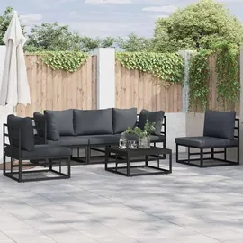 vidaXL Garten-Lounge-Set 5-tlg. schwarz