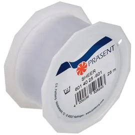 Präsent Dekoband Organza weiß 25 m x 4 cm