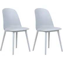 Beliani Esszimmerstuhl 2er Set FOMBY Hellblau