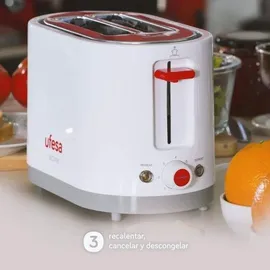 Ufesa TT7385 Toaster Grau/Rot/Weiß