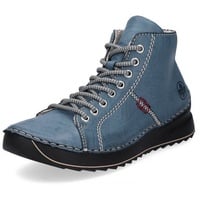 RIEKER Damen Schuhe Stiefeletten Schnürung 71510, Größe:37 EU, Farbe:Blau