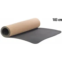 Newgen Medicals Rutschfeste Yoga-Matte aus Kork und Natur-Kautschuk, 183 x 61 x 0,5 cm