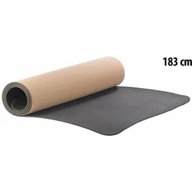 Newgen Medicals Rutschfeste Yoga-Matte aus Kork und Natur-Kautschuk, 183 x 61 x 0,5 cm