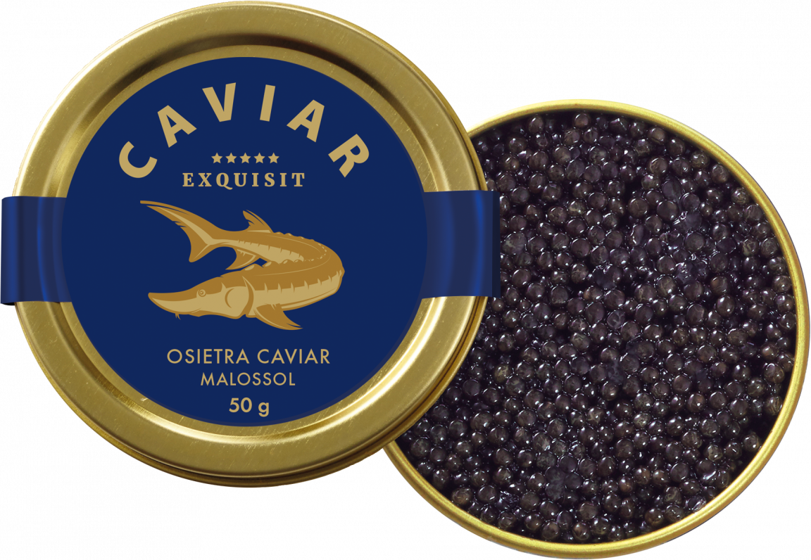 Exquisit OSIETRA CAVIAR Premium Linie Malossol, 50g