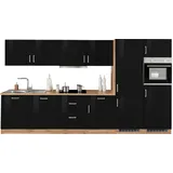 kochstation Küchenzeile KS-Tinnum 360 cm schwarz