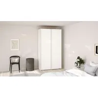 VCM Ebuy24, Kleiderschrank, Schiebetürenschrank 2 Türen 120x220cm Weiß.