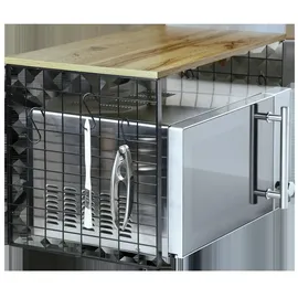 KESPER Mikrowellenregal 52 x 32,5 x 36,5 cm Braun