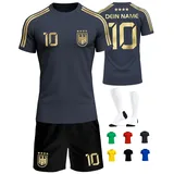 Deutschland Trikot Kinder Herren Damen WM 2026 Fussball Geschenke Jungen Coole Sachen für Jungs Fußball Trainingsanzug Tshirt EM Shirt geschenk junge 10 jahre Fußballtrikot Mädchen Set IIIII20Fo7IIIII - 134