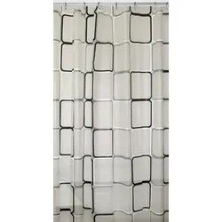 KS Handel 24 Peva Duschvorhang Quadro 120x220 cm inkl. Duschvorhangringe