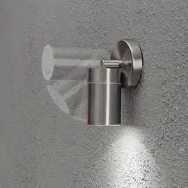 Konstsmide Außenwandleuchte Edelstahl 15 cm schwenkbar GU10 max. 7W grau