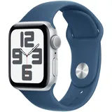 Apple Watch SE 2024 GPS 40 mm Aluminiumgehäuse silber, Sportarmband denim M/L