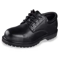 SKECHERS Herren Cottonwood Elks Oxfords, Black Leather, 44 EU