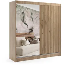 altdecor Schiebetürenschrank Vilan 200 x 215 x 61 cm Sonoma Eiche