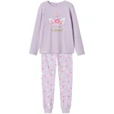 NAME IT Mädchen Nkfnightset Pastel Lilac Magical Noos Nachtwäsche Set, Pastel Lilac, 86-92 EU