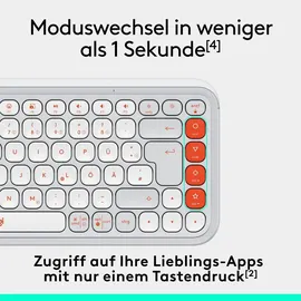 Logitech POP Icon Keys DE Offwhite / Orange