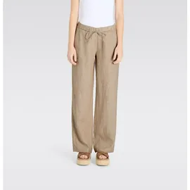 MAC Jeans Chiara Belt Leinenhose Wide Fit Braun 44 30