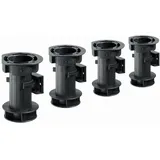 Hettich - 120 x Ø 25 mm, Kunststoff schwarz