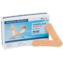 Holthaus Medical YPSIPLAST® Pflasterstrips, wasserfest, Praktischer Wundverband zum einfachen und schnellen Anbringen, 1 Packung = 50 Stück, Maße: 1,9 x 7,2 cm