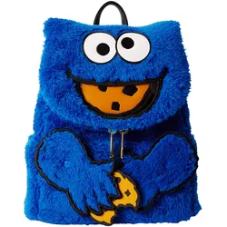 Loungefly Sesame Street Cookie Monster Plush Cosplay Mini Backpack With Coin Bag