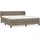 vidaXL Boxspringbett mit Matratze Taupe 180x200 cm Stoff