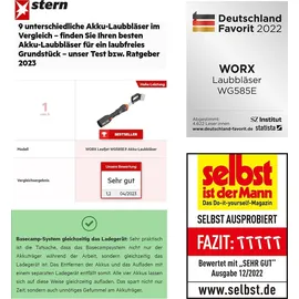 Worx NITRO 40V Akku-Laubbläser WG585E.9 - Effizient und Ladegerät
