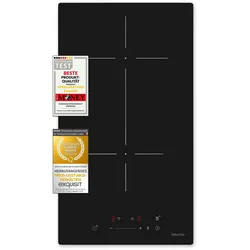 Exquisit Kochfeld EKI300-B-380 | Induktion | Touch | Timer | 3500 W | Überhitzungsschutz | 2 Kochzonen | Abschaltautomatik