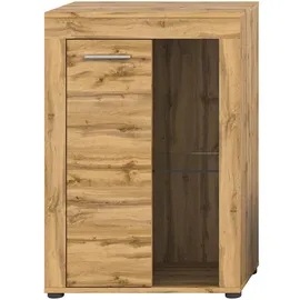 MID.YOU Vitrine Jam 86 x 60 x 35 cm Eiche Wotan