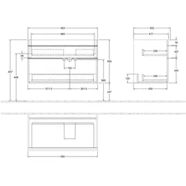 Villeroy & Boch Venticello Waschtischunterschrank 2 Auszüge, A92801DH