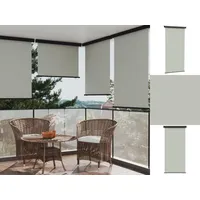 vidaXL Balkon-Seitenmarkise 117x250 cm Grau
