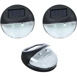 LED Solar Fassadenleuchten - Wandleuchten - kaltweiße LED - D: 11cm - Sensor - s...