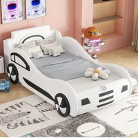 Bett Kinderbett Stauraum Autobett 90x200 Pu Weiß Okmyhome