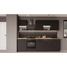 Küchen-Preisbombe Küchenzeile SIENA BASIC LOFT 280 cm Schwarz matt
