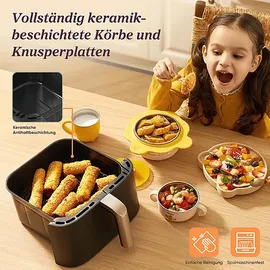 COSORI CAF-DC123S-DDER Turbo Tower Pro Smart Heißluftfritteuse 2630 Watt Dunkelgrau/Gold