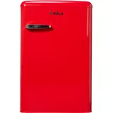 Amica KSR 361 160 R Retro-Kühlschrank (108 l, 875 mm hoch, Rot)