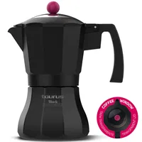 Taurus Alpatec Taurus Black Moments 6 Espressokanne, Schwarz