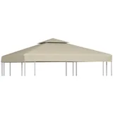 vidaXL Pavillon-Ersatzdach, Beige, Textil, 300x1x300 cm, Sonnen- & Sichtschutz, Pavillons & Pergolas