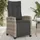 vidaXL Gartensessel 58,4 x 69,7 x 93 cm grau mit Fußteil