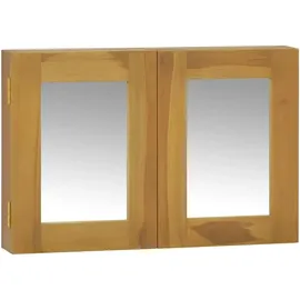 vidaXL Spiegelschrank 60x10x40 cm Massivholz Teak