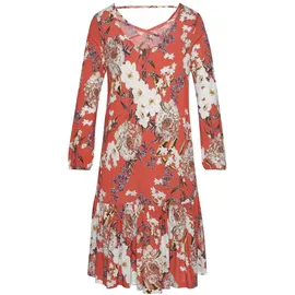 s.Oliver Jerseykleid Koralle bedruckt 34