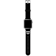 CG Mobile Karl Lagerfeld KLAWLSLCK Apple Watch 42/44/45mm schwarz Silicone Choupette Heads