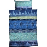 Satin waterblue 155 x 220 cm + 80 x 80 cm
